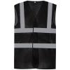 Top cool open mesh 2-band-and-braces waistcoat (HVW120) Black