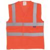 Top cool open mesh 2-band-and-braces waistcoat (HVW120) Orange