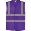 Top cool open mesh 2-band-and-braces waistcoat (HVW120) Purple