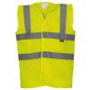 Top cool open mesh 2-band-and-braces waistcoat (HVW120) Yellow