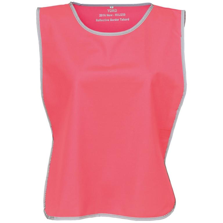 Hi-vis reflective border tabard (HVJ259) Fluo Pink