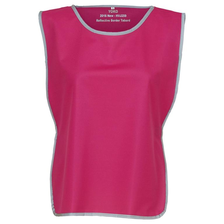 Hi-vis reflective border tabard (HVJ259) Raspberry