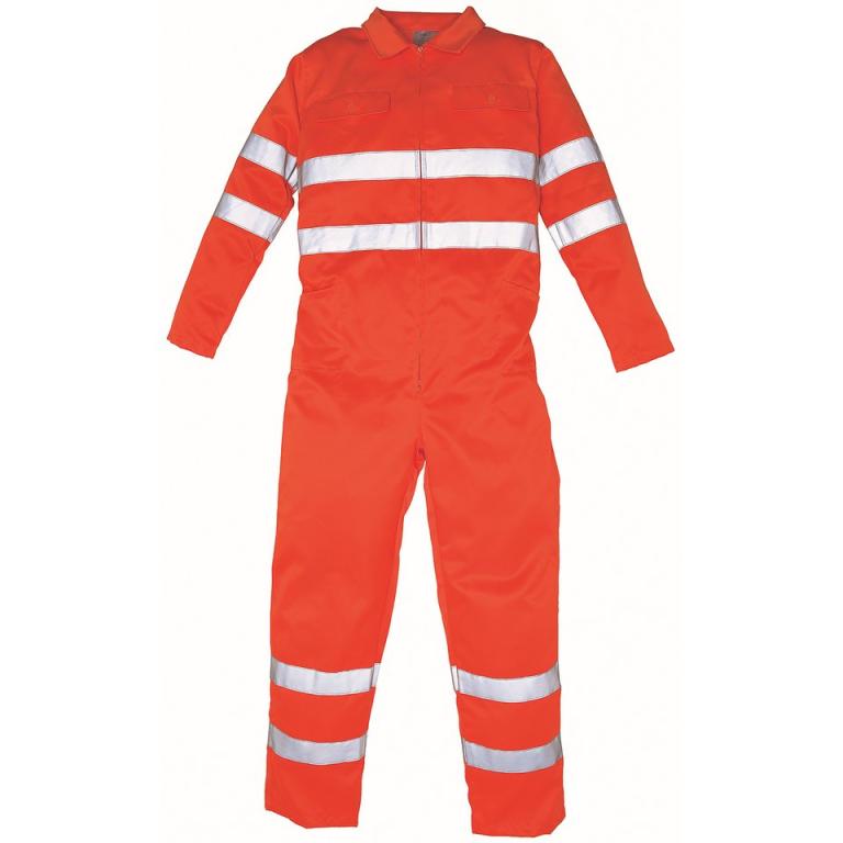 Hi-vis polycotton coverall (HV058) Orange