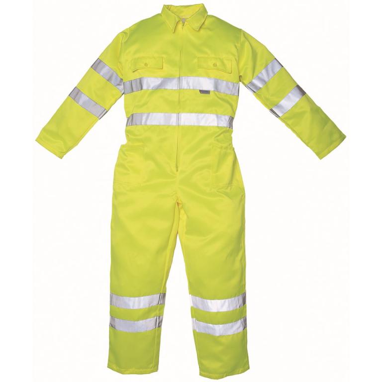 Hi-vis polycotton coverall (HV058) Yellow