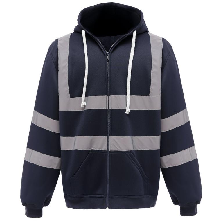 Hi-vis zip hoodie (HVK07) Navy