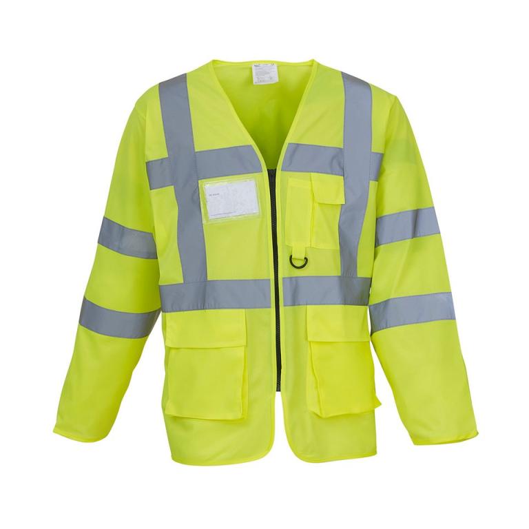 Hi-vis executive long sleeve waistcoat (HVJ800) Yellow