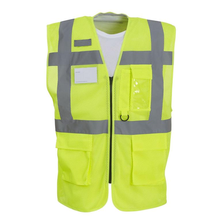 Hi-vis top cool open-mesh executive waistcoat (HVW820) Yellow