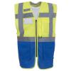 Hi-vis top cool open-mesh executive waistcoat (HVW820) Yellow/Royal Blue