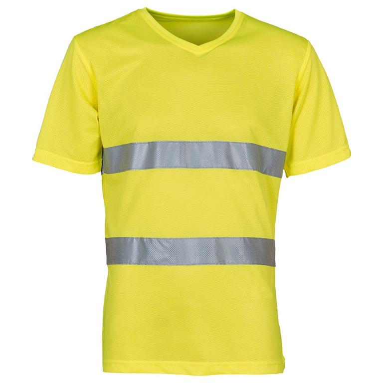 Hi-vis top cool super light v-neck t-shirt (HVJ910) Yellow