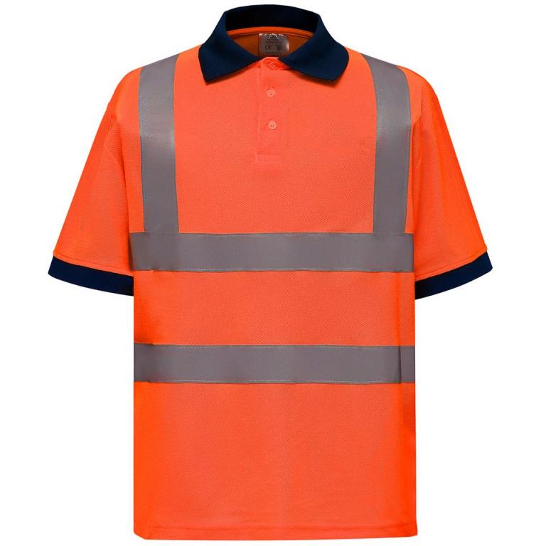 Hi-vis short sleeve polo (HVJ210) Orange