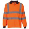 Hi-vis long sleeve polo (HVJ310) Orange