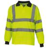 Hi-vis long sleeve polo (HVJ310) Yellow