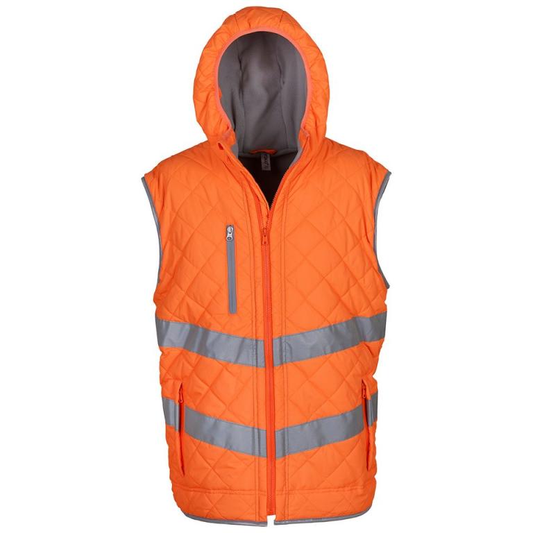 Hi-vis Kensington hooded gilet (HV007) Orange