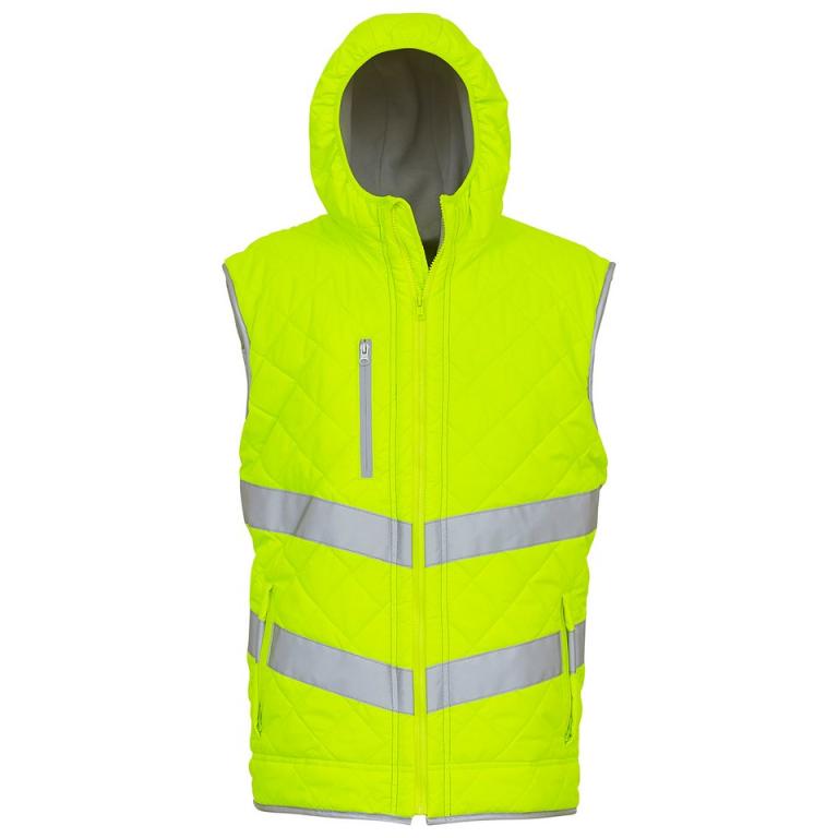 Hi-vis Kensington hooded gilet (HV007) Yellow