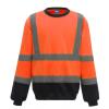 Hi-vis sweatshirt (HVJ510) Orange/Navy