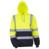 Hi-vis pull-over hoodie (HVK05) Yellow/Navy