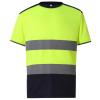 Hi-vis two-tone t-shirt (HVJ400) Yellow/Navy