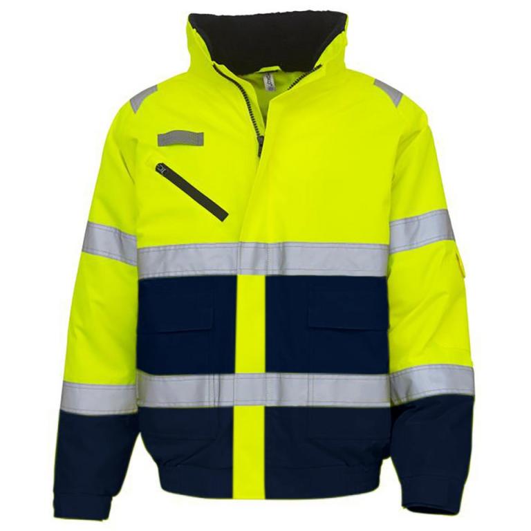 Hi-vis fontaine flight jacket (HVP209) Yellow/Navy