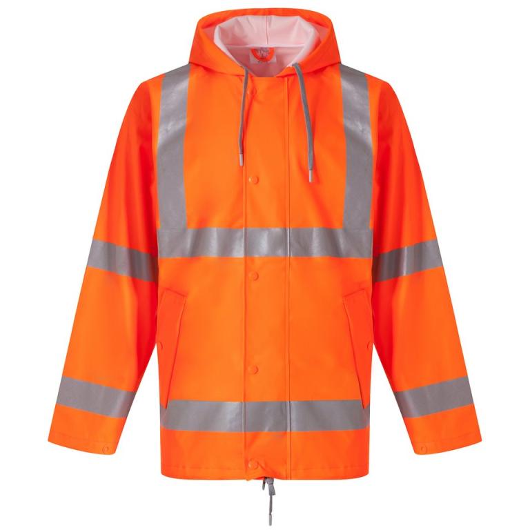 Hi-vis soft flex breathable U-dry jacket (HVS450) Orange