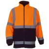 Hi-vis heavyweight fleece jacket (HVK08) Orange/Navy