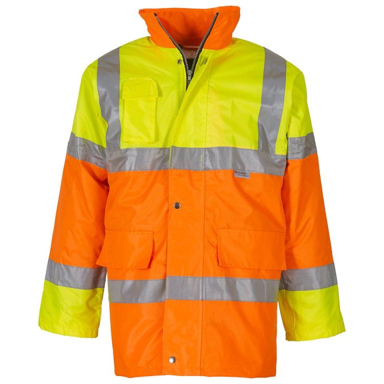 Hi-vis contrast jacket (HVP303) Yellow/Orange