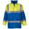 Hi-vis contrast jacket (HVP303) Yellow/Royal Blue