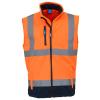 Hi-vis softshell gilet (HV006) Orange/Navy