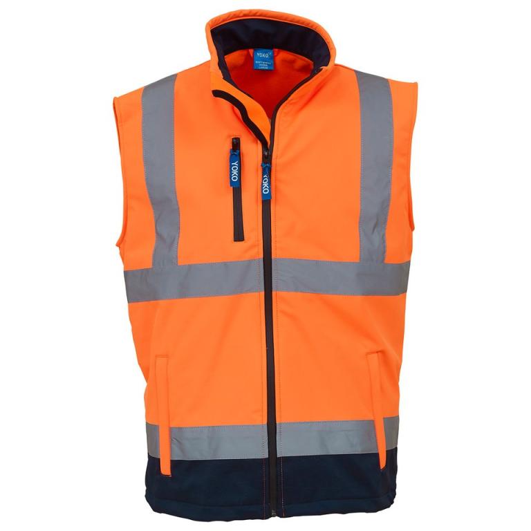 Hi-vis softshell gilet (HV006) Orange/Navy