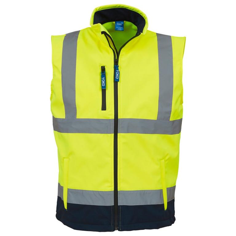 Hi-vis softshell gilet (HV006) Yellow/Navy