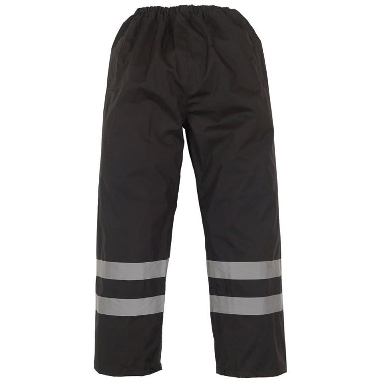 Hi-vis waterproof overtrousers (HVS461) Black