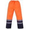 Hi-vis waterproof overtrousers (HVS463) Orange/Navy