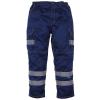 Hi-vis polycotton cargo trousers with kneepad pockets (HV018T/3M) Navy