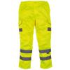 Hi-vis polycotton cargo trousers with kneepad pockets (HV018T/3M) Yellow