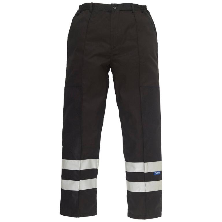 Reflective polycotton ballistic trousers (BS015T) Black