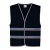 Hi-vis reflective border kids waistcoat (HVW102CH) Navy