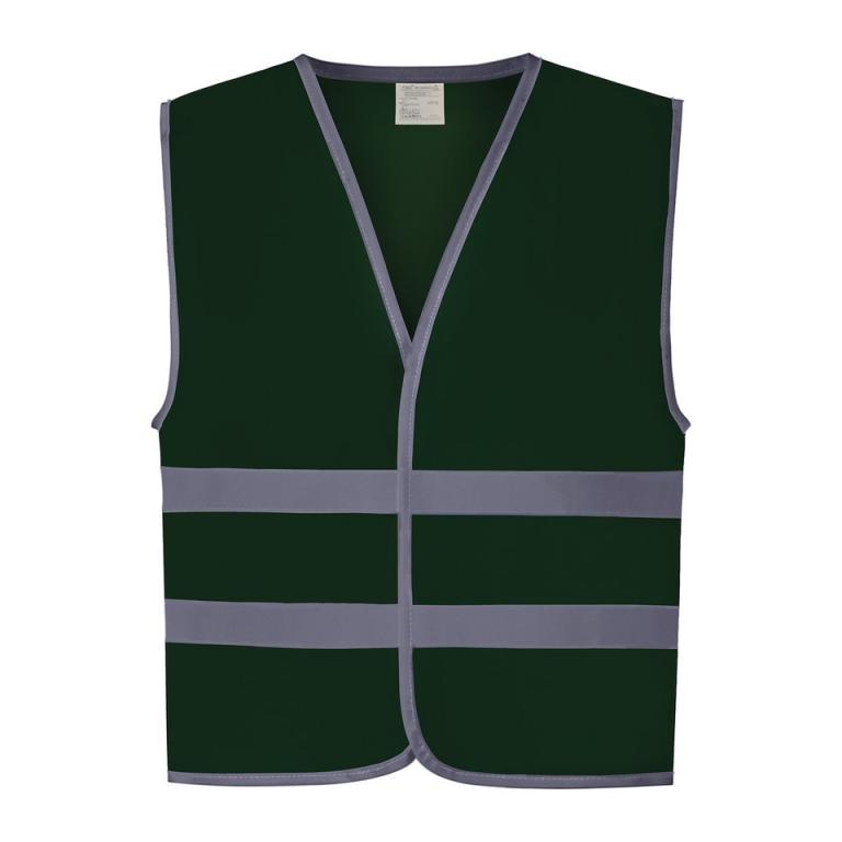 Hi-vis reflective border kids waistcoat (HVW102CH) Paramedic Green