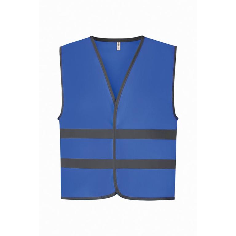 Hi-vis reflective border kids waistcoat (HVW102CH) Royal Blue