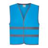 Hi-vis reflective border kids waistcoat (HVW102CH) Sapphire