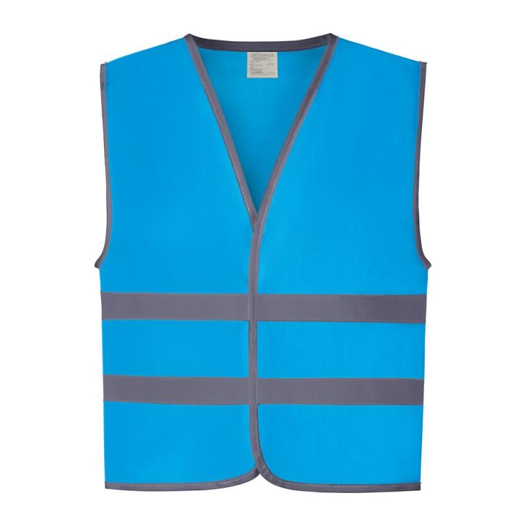 Hi-vis reflective border kids waistcoat (HVW102CH) Sapphire