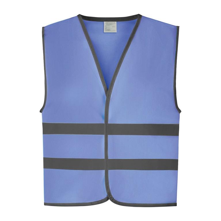 Hi-vis reflective border kids waistcoat (HVW102CH) Sky