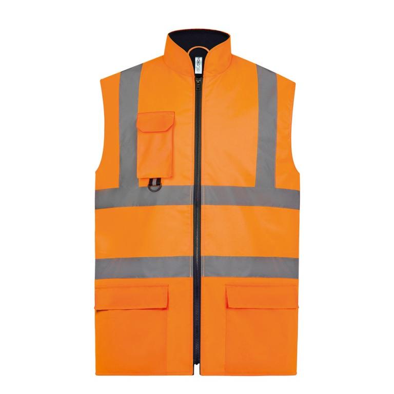 Hi-vis padded bodywarmer (HV005) Orange