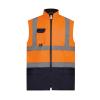 Hi-vis padded bodywarmer (HV005) Orange/Navy