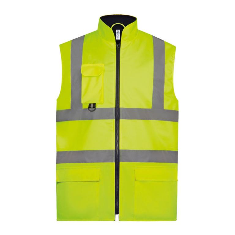 Hi-vis padded bodywarmer (HV005) Yellow