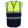 Hi-vis two-tone waistcoat (HVW122) Hi-vis Yellow/Navy