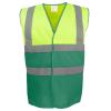 Hi-vis two-tone waistcoat (HVW122) Hi-vis Yellow/Paramedic Green