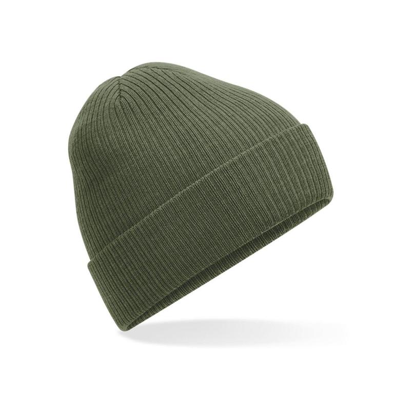 Polylana® ribbed beanie Olive Green