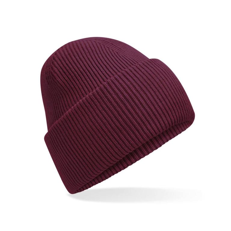 Classic engineered deep-cuffed beanie Burgundy