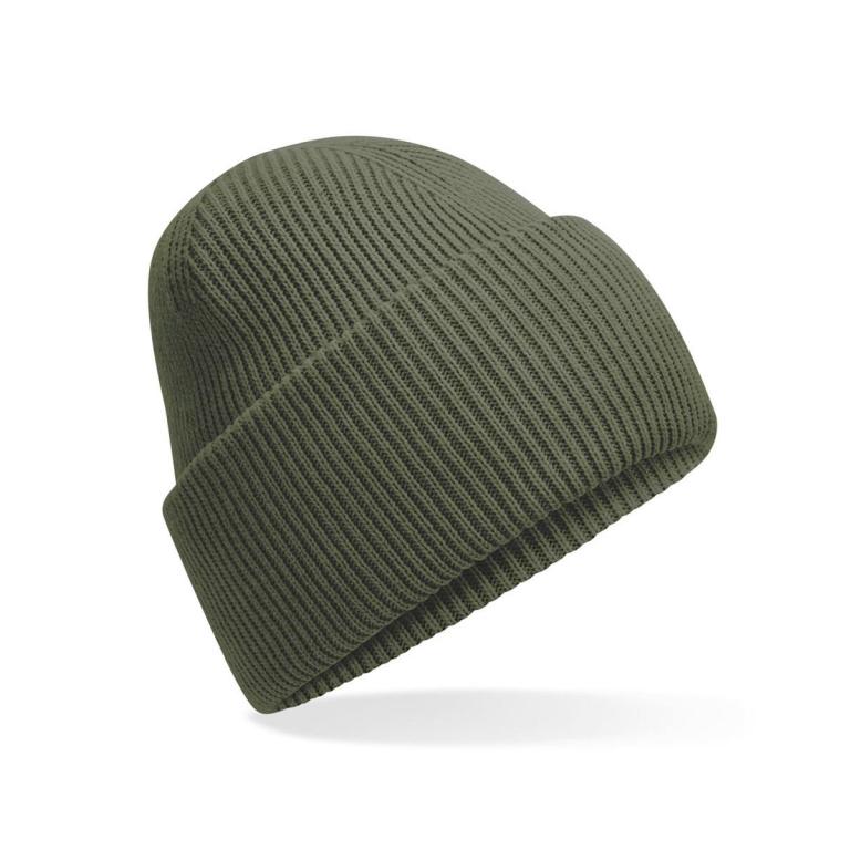 Classic engineered deep-cuffed beanie Olive Green