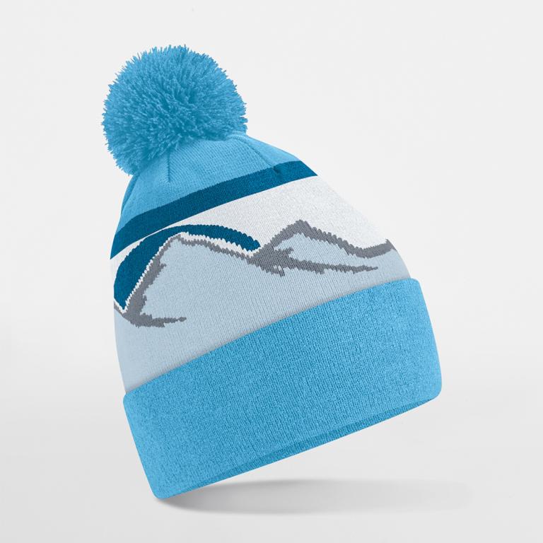 Mountain peaks pom pom beanie Glacier Peaks