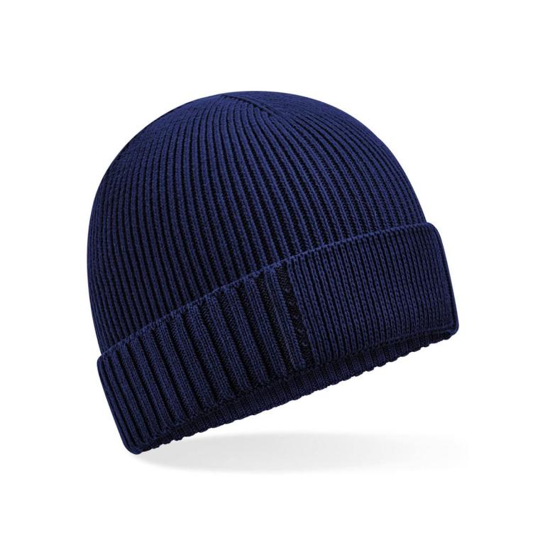 Organic cotton engineered patch beanie Oxford Navy